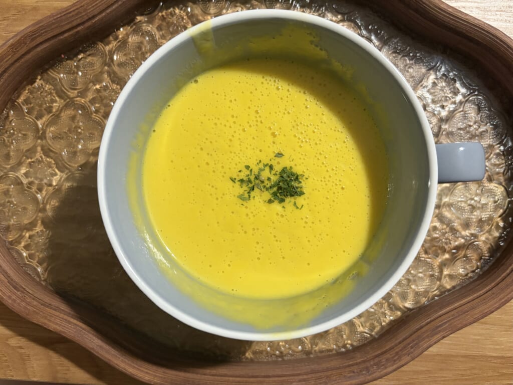 牛乳を250mlで作ったバターナッツかぼちゃのポタージュ